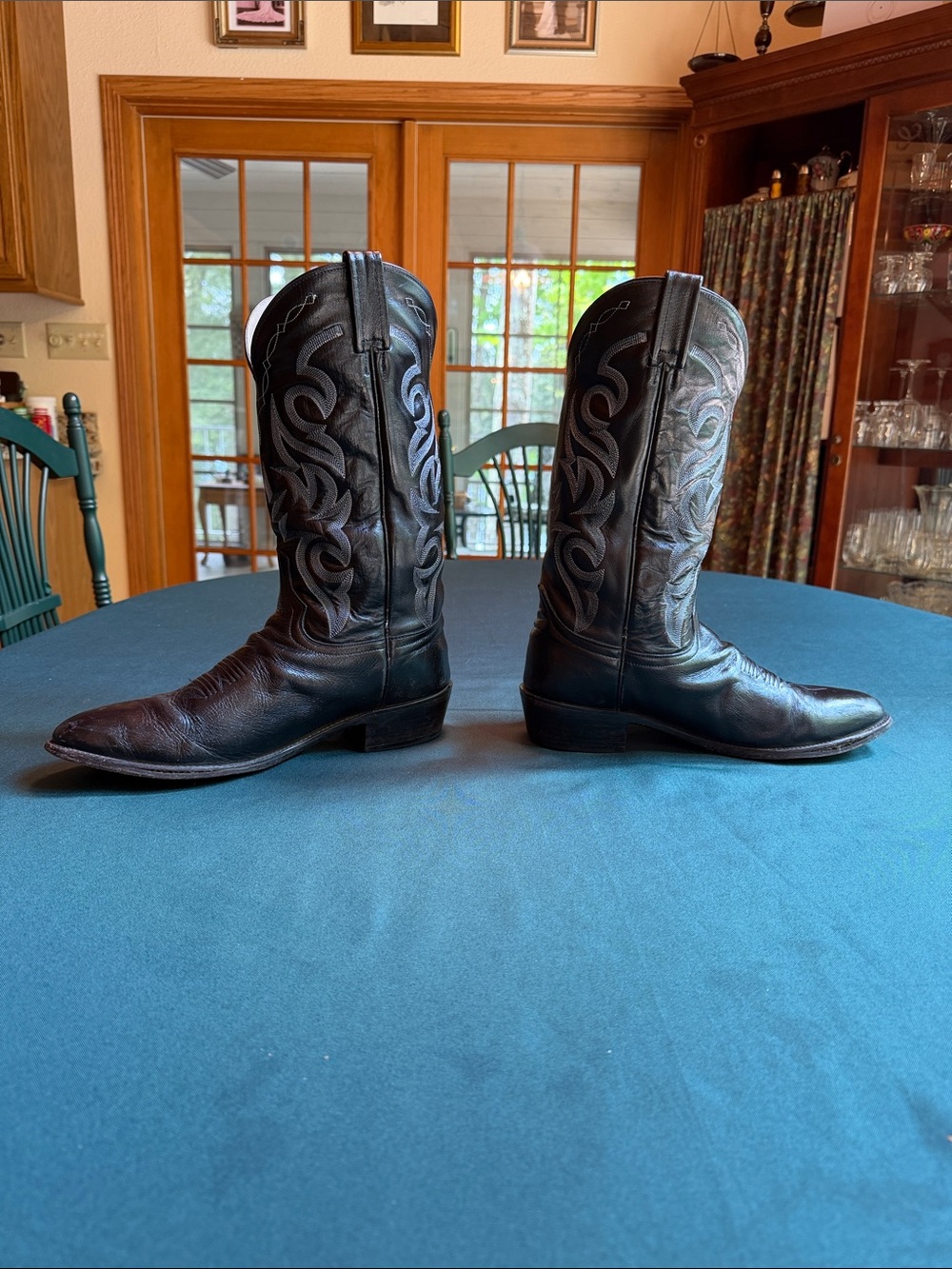 Dan Post Black Western Cowboy Boots - Men's Classic Pull-On 101/2 extra wide.